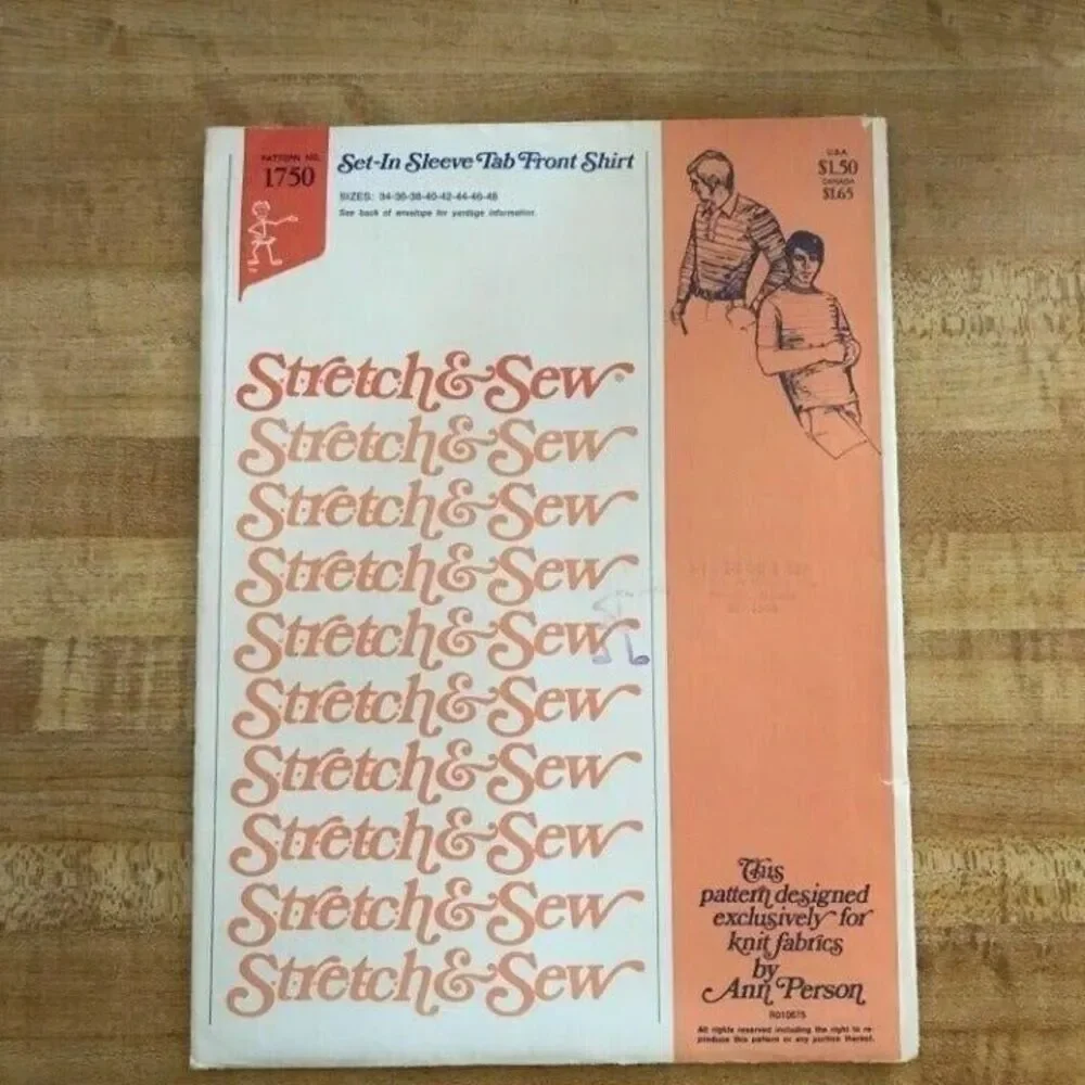 #1750 Stretch & Sew Men's set in sleeve shirt sewing pattern